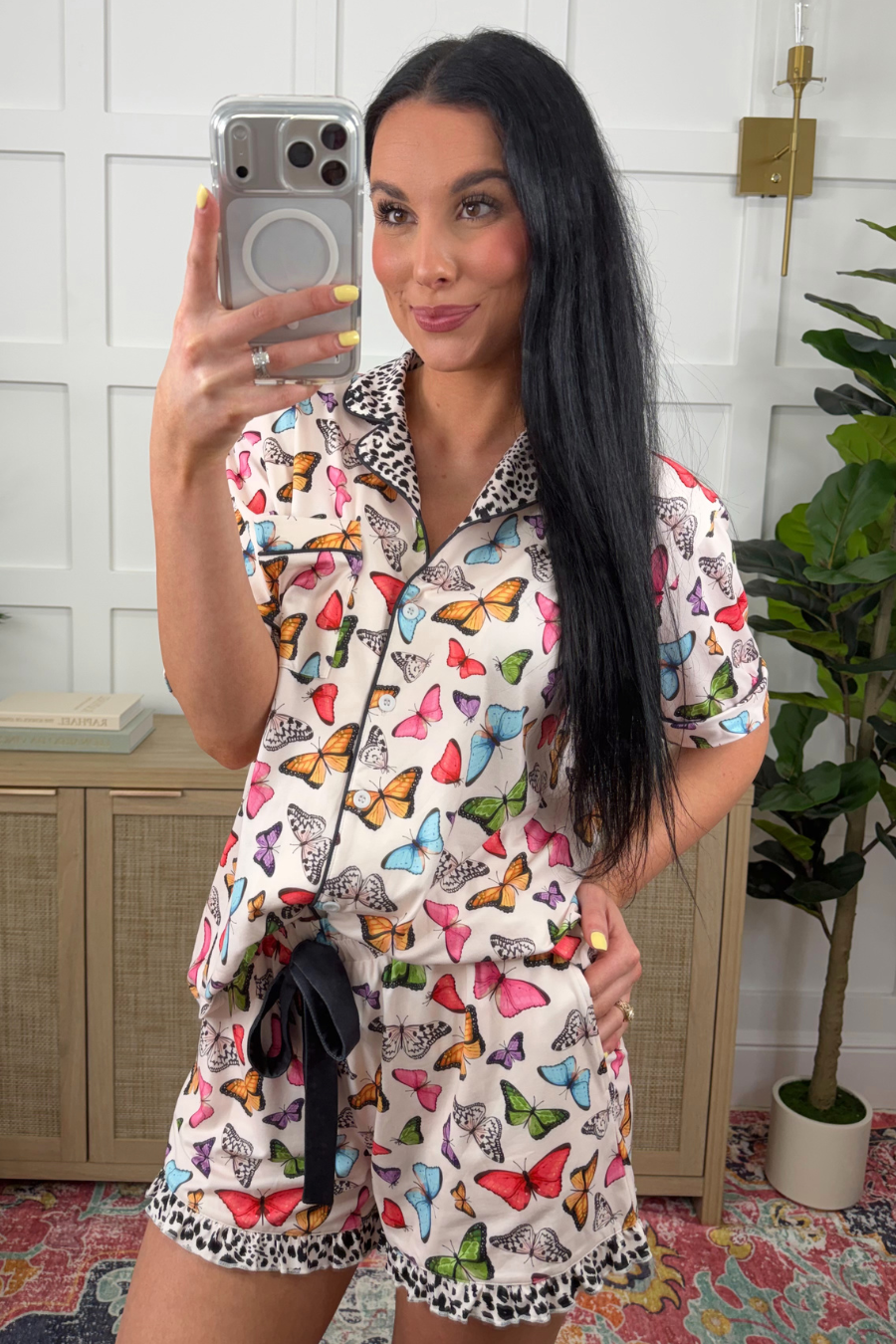 PREORDER- Butterfly Bliss Ruffle Pajama Set