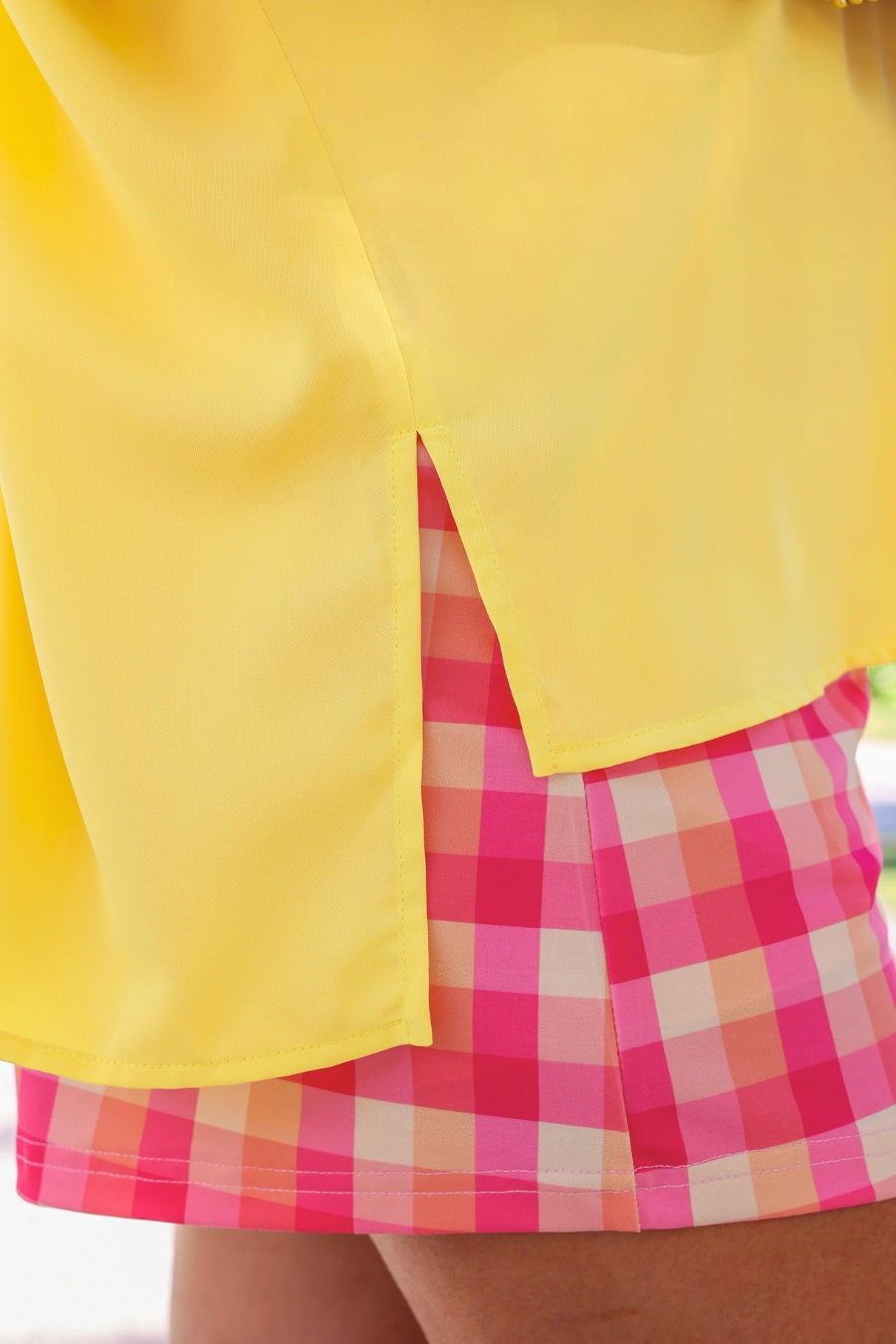 Sutton Button Up Top- Yellow