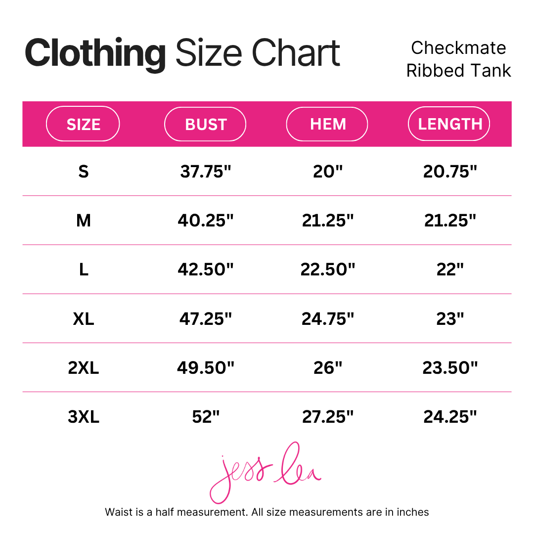 PREORDER- Checkmate Ribbed Tank- Black