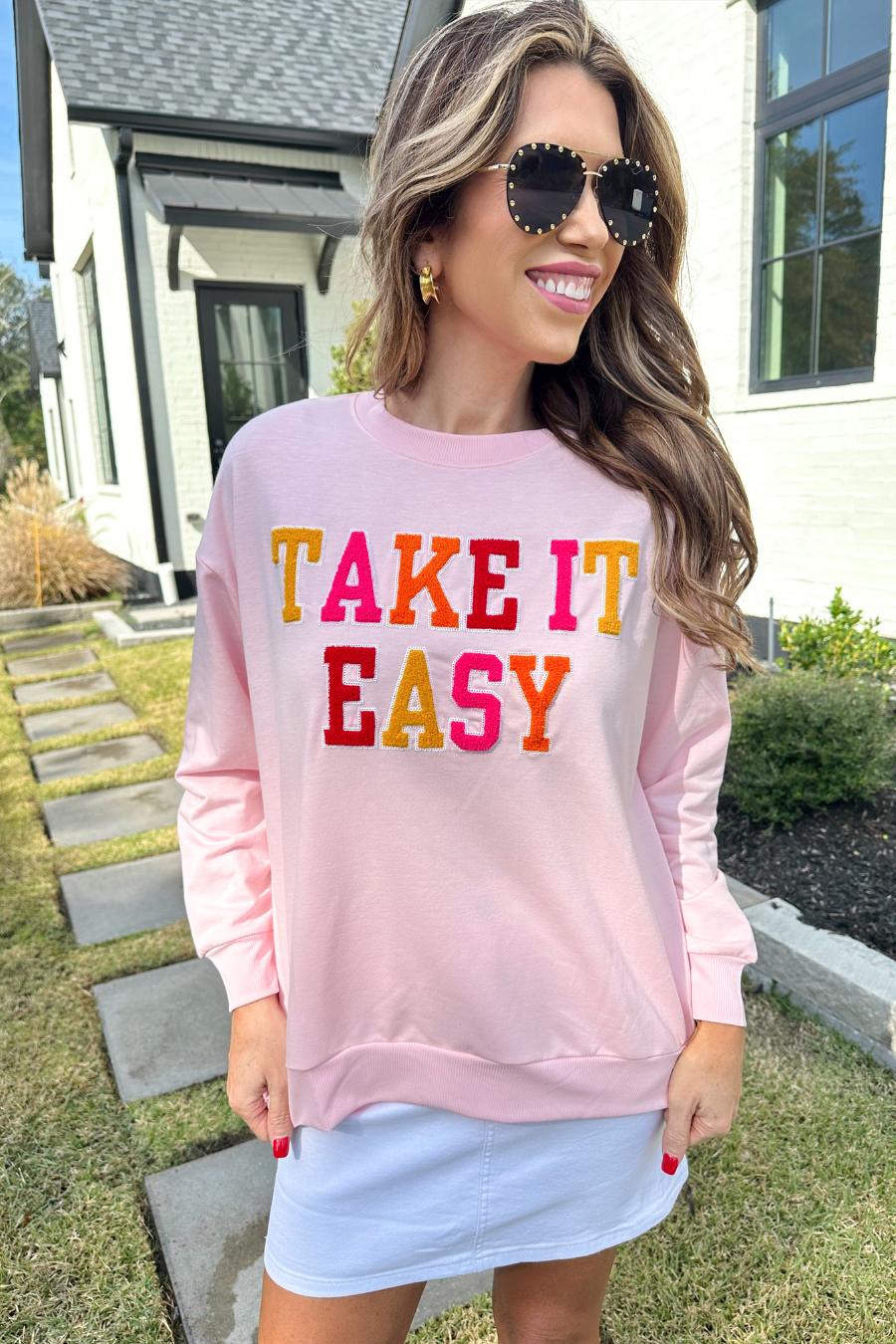 Take It Easy Patch Pullover