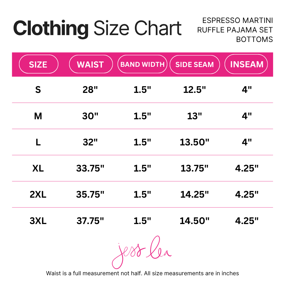 PREORDER- Espresso Martini Ruffle Pajama Set