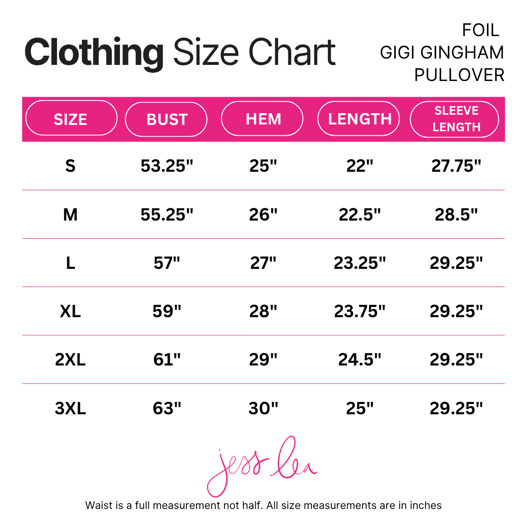 PREORDER- Foil GiGi Gingham Pullover