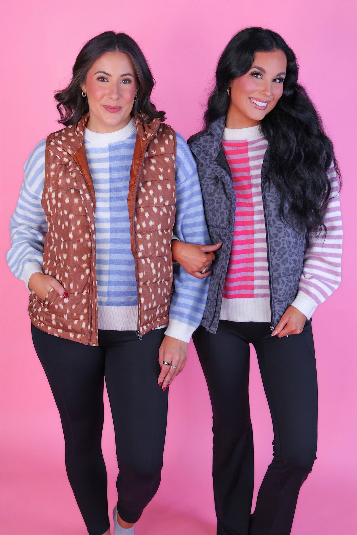 PREORDER- Delilah Puffer Vest- Smoky Leopard