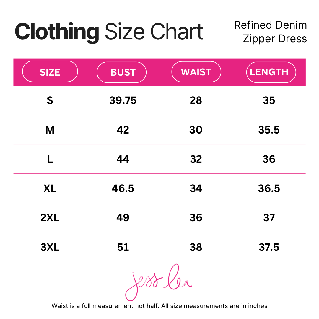 PREORDER- Refined Denim Zipper Dress- Black