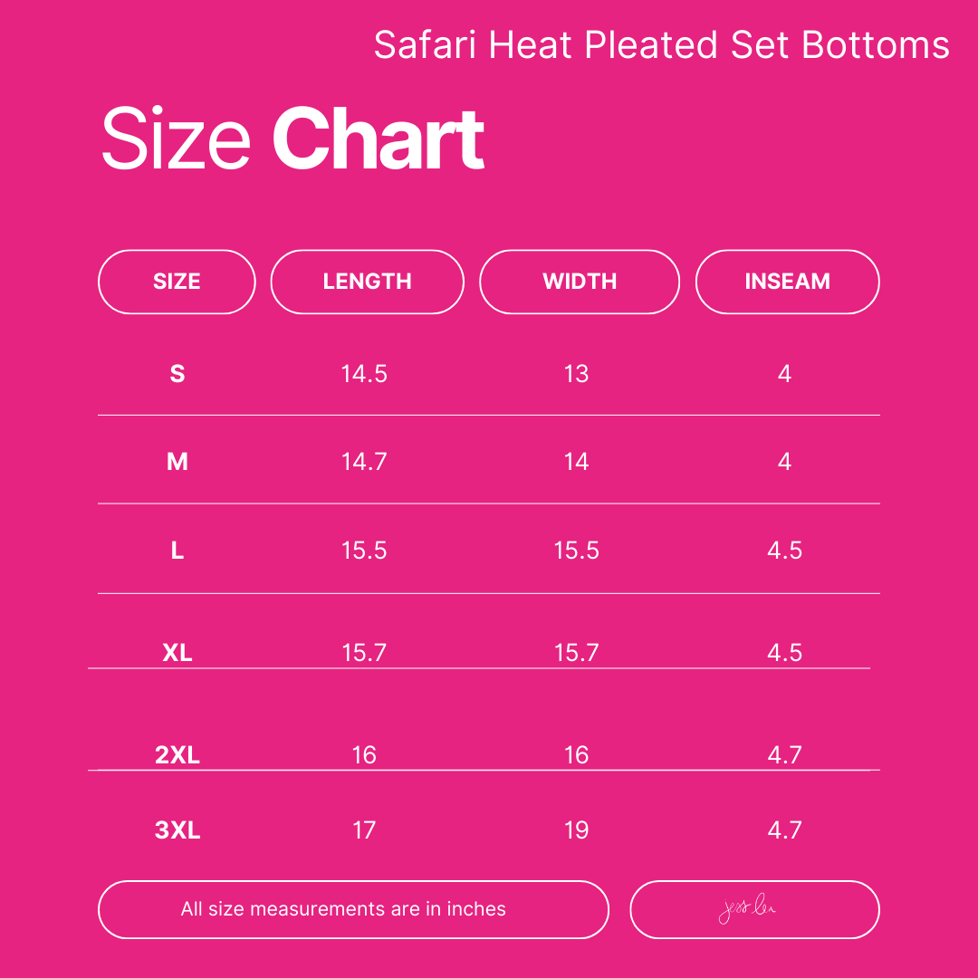 Safari Heat Pleated Set