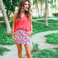 Bright Blooms Floral Skort