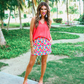 Bright Blooms Floral Skort