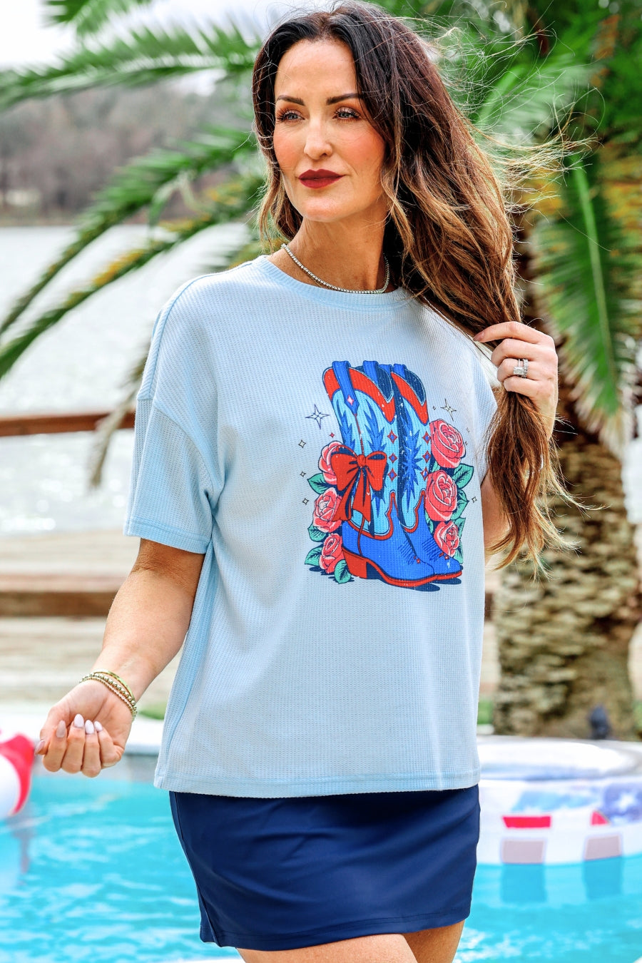 Patriotic Boots Waffle Tee