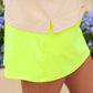 Solid Neon Yellow Skort