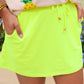 Solid Neon Yellow Skort