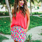 Bright Blooms Floral Skort