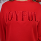 Joyful Velvet Patch Luxe Pullover