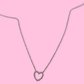 Jessica Signature Heart Pendant Necklace- Silver