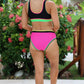 Set For Vacay Two Piece Swimsuit- Black/Neon