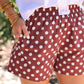 PREORDER- Easy Win Polka Dot Boxer Shorts- Maroon