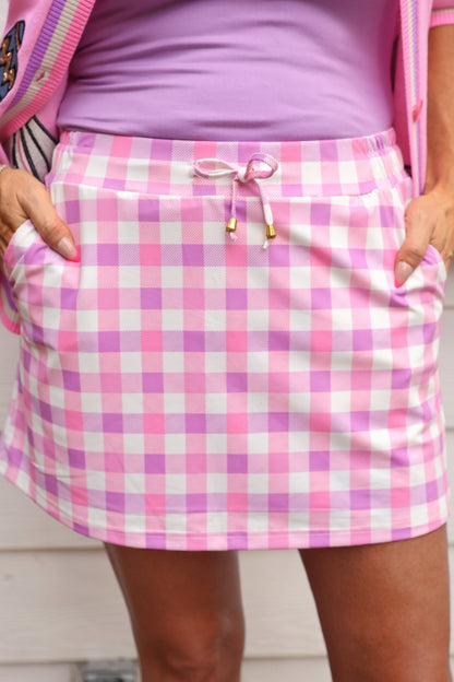 Sweet Beginnings Gingham Skort