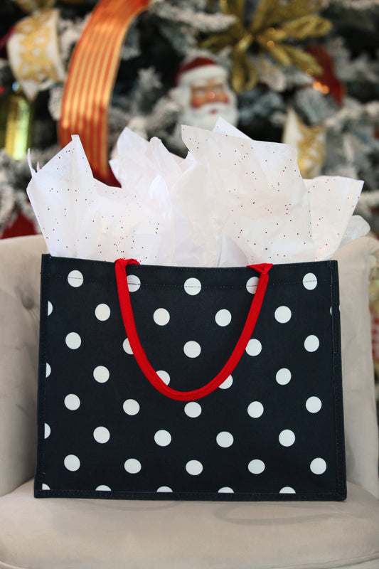 After Dark Polka Dot Tote Bag
