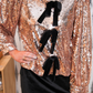 Betty Bow Top- Rose Sequin