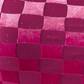 Times Square Velvet Mesh Top- Pink Checkered