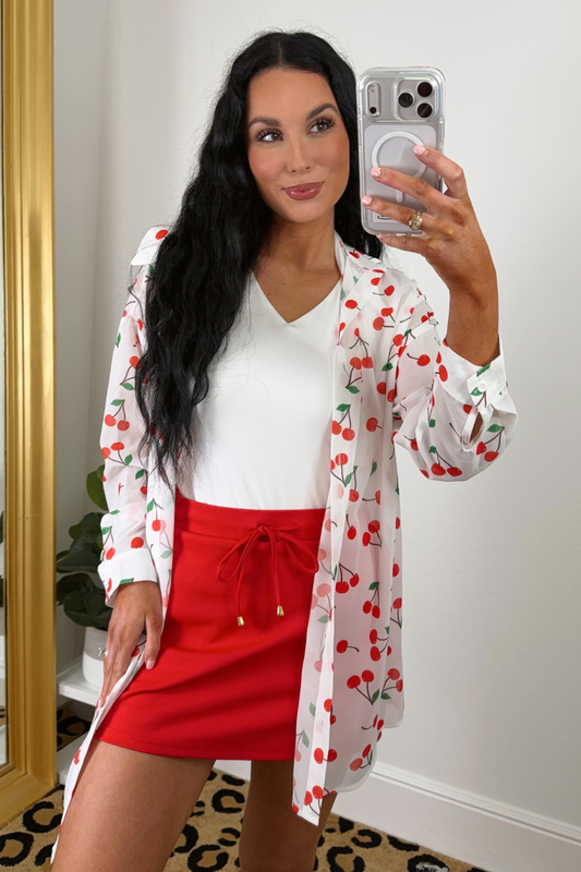 Breezy Tunic Top- Cherry Pop