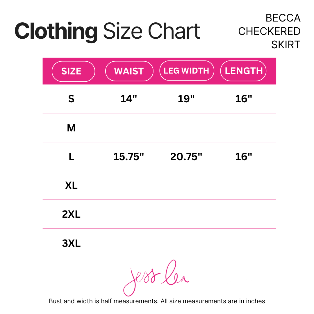 Becca Checkered Denim Skirt