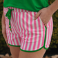 Melon Poppy Stripes Everyday Shorts