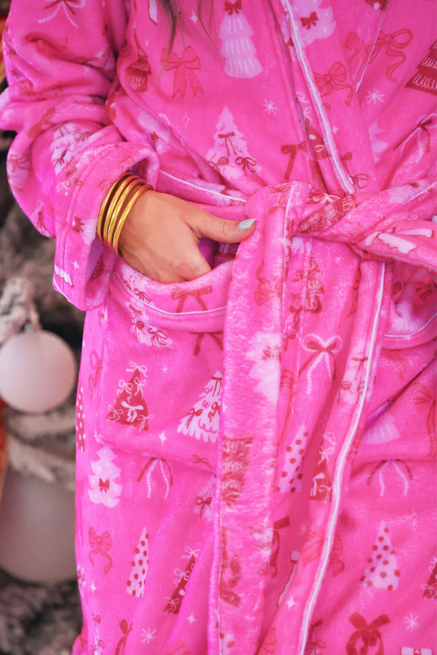 Legacy Lounge Robe- Pretty Pink Christmas