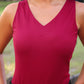 PREORDER- Haven V-Neck Bodysuit- Burgundy