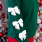 Tied With Cheer Bow Sleeves Pullover
