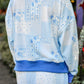Printed Terry Skort Set- Blue Patchwork
