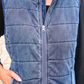 PREORDER- Refined Denim Puffer Vest