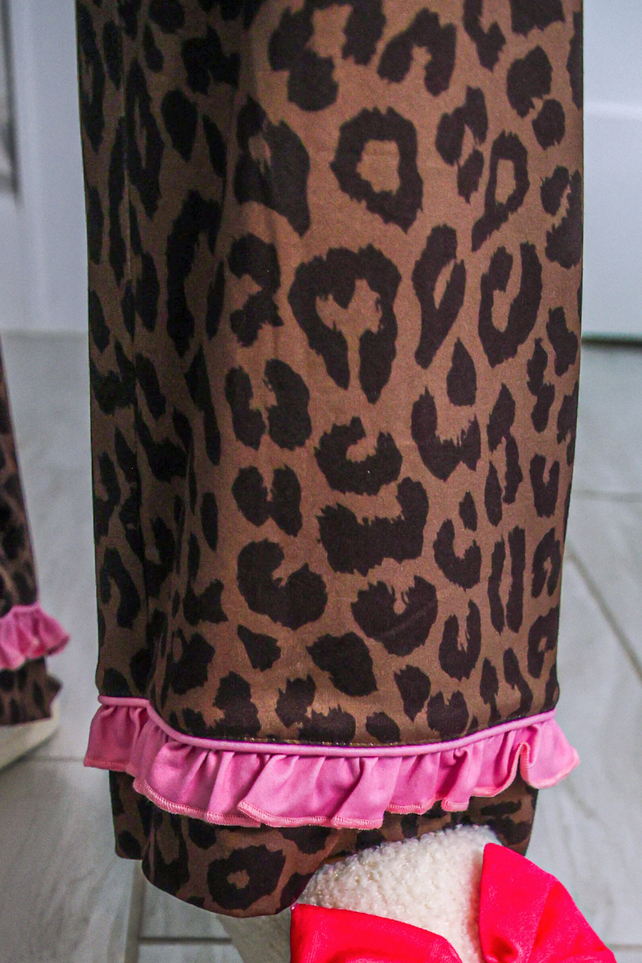 PREORDER- Coco Leopard Ruffle Pajama Set
