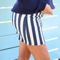 Striped Nova Denim Skirt- Navy