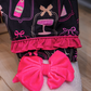 PREORDER- Bows & Bubbly After Dark Ruffle Pajama Set