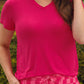 Jess Lea Basic Tee- Hot Pink