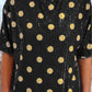 PREORDER- Polka Dot Pop Sequin Top- Black/Gold