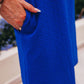 Ezra Textured Zipper Dress- Royal Blue