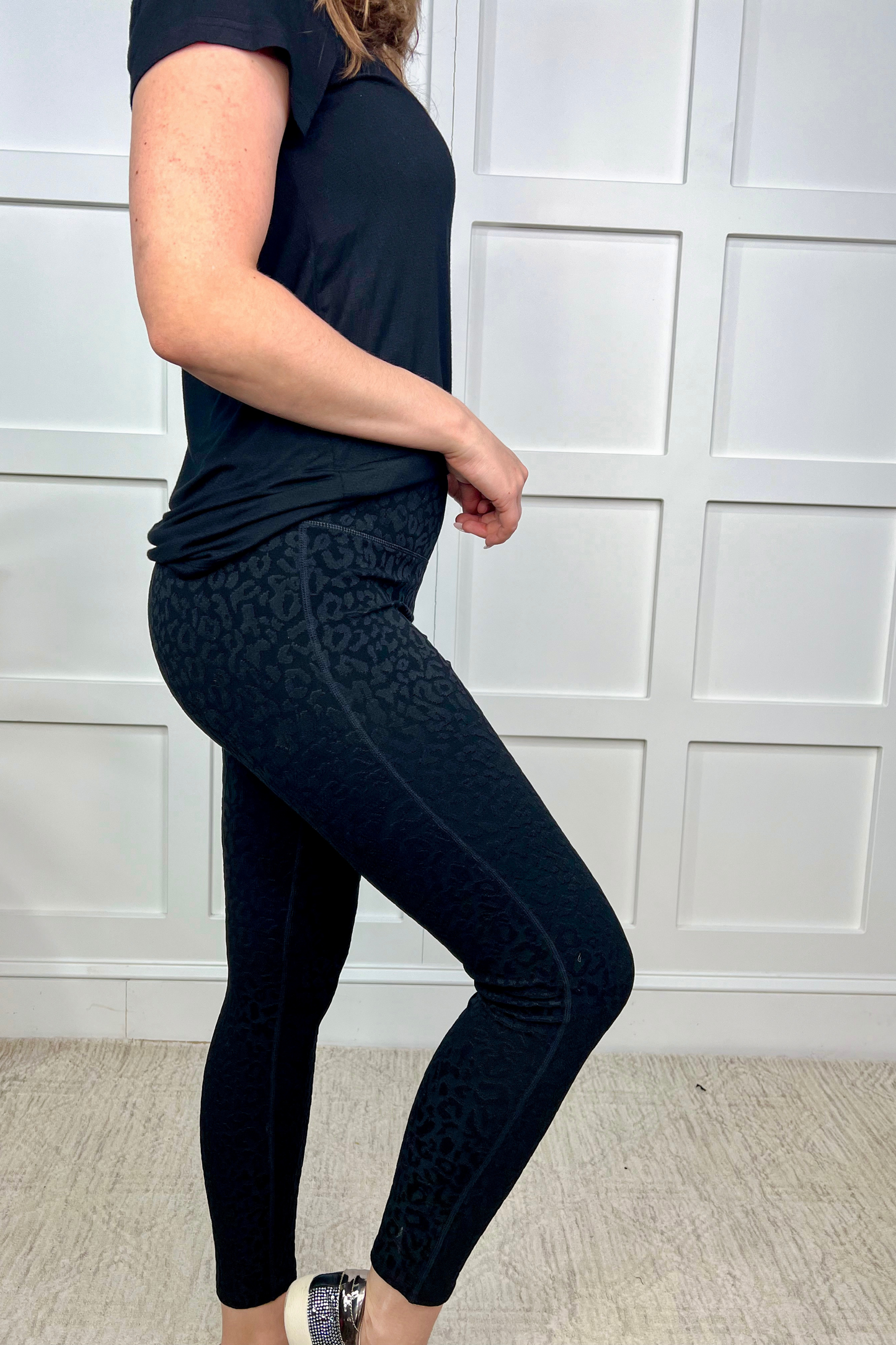 Textured Leopard Leggings