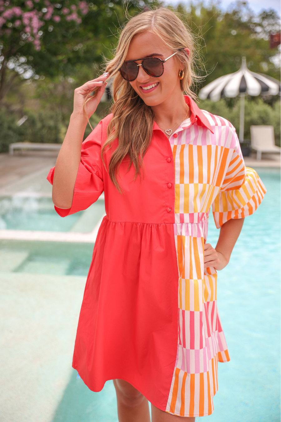 New To Town Dress, Coral