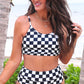 Sundazed Two Piece Swimsuit- Checkerboard Checkered