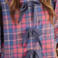 Betty Bow Top- Patterned In Plaid