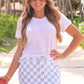 Grey Area Checkered Skort