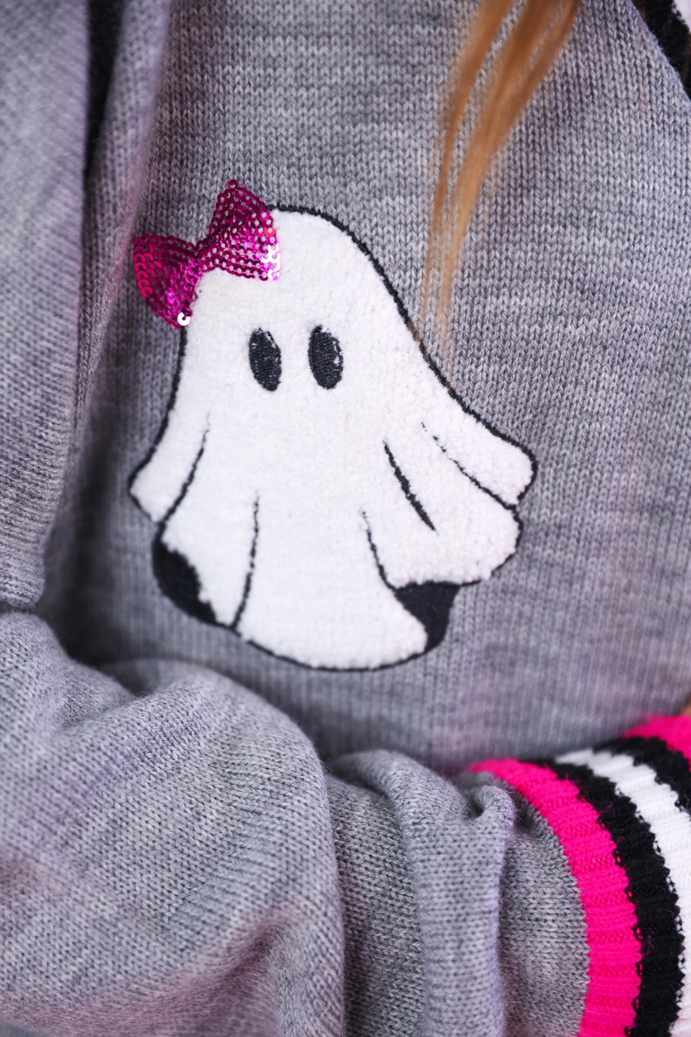 PREORDER- GiGi The Ghost Chenille Patch Cardigan