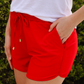 Solid Red Everyday Shorts