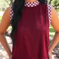 PREORDER- Checkmate Ribbed Tank- Maroon
