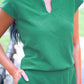 Make It Count Cap Sleeve Set- Sage