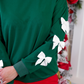 Tied With Cheer Bow Sleeves Pullover