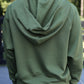 Kayla Luxe Hooded Quarter Zip Pullover- Olive