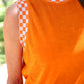 PREORDER- Checkmate Ribbed Tank- Orange