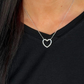 Jessica Signature Heart Pendant Necklace- Silver